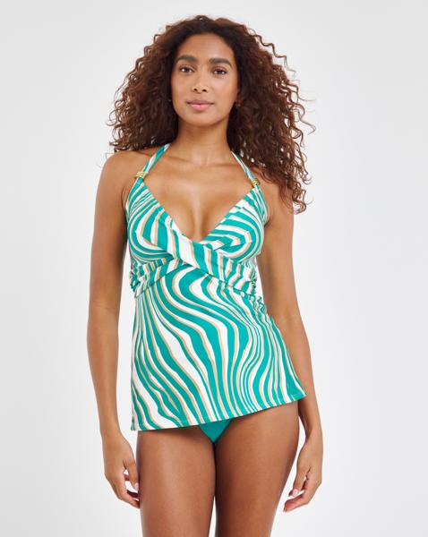 MAGISCULPT Twist Front Tankini Set
