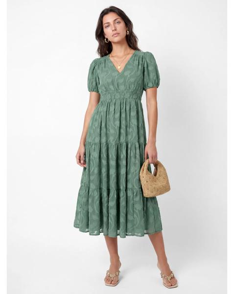 New In - Lovedrobe Floral Burnout Midi Dress