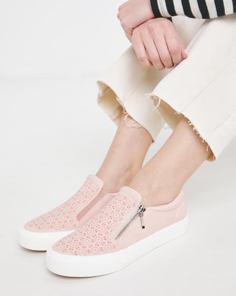 Zip Detail Slip on Trainer EEE Fit