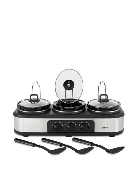 Tower T16015 3x 1.5L Pot Slow Cooker