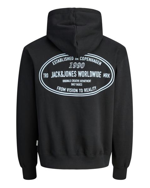 Jack & Jones York Logo Hoodie - Black