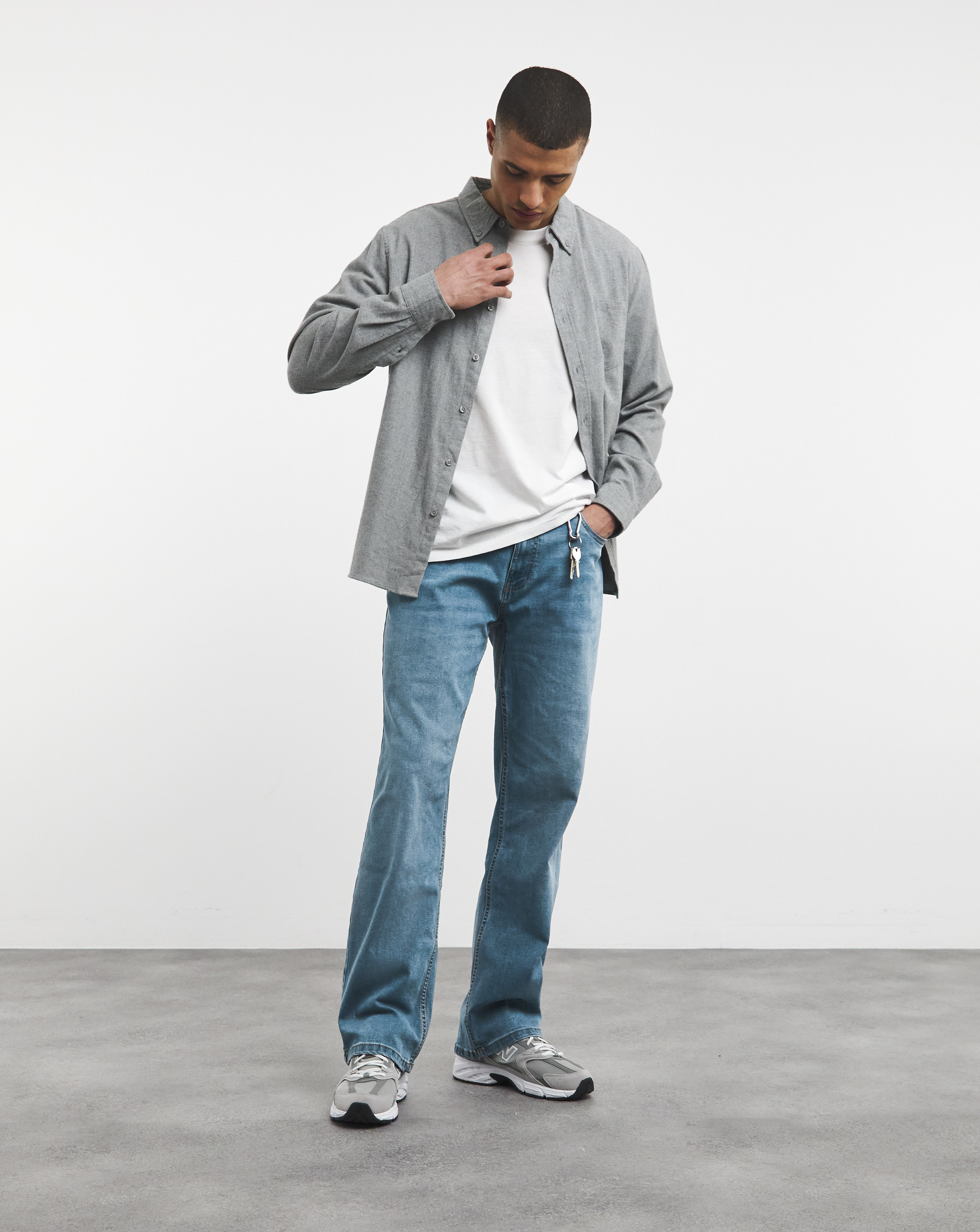 Loose Fit Stretch Jean Light Wash