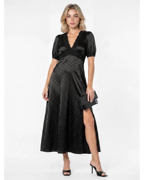 Lovedrobe Polka Dot Lace Midaxi Dress