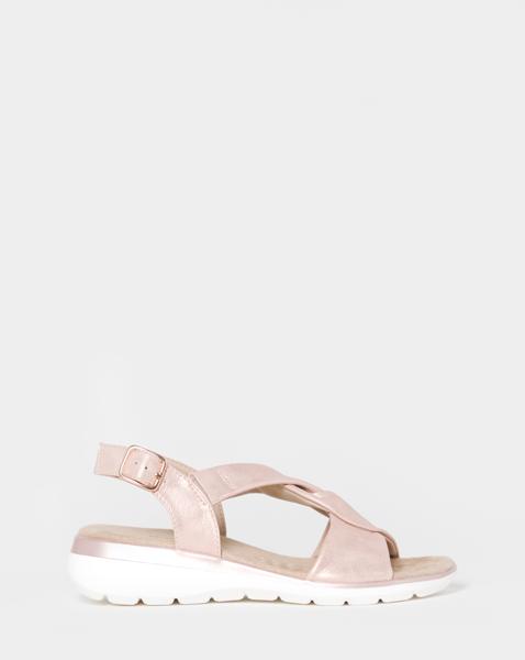 Cushion Walk Shimmer Cross Sandals E Fit