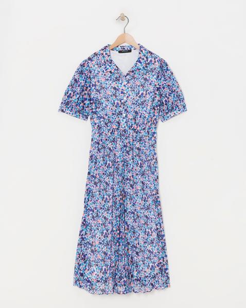 Pleated Shirt Dress