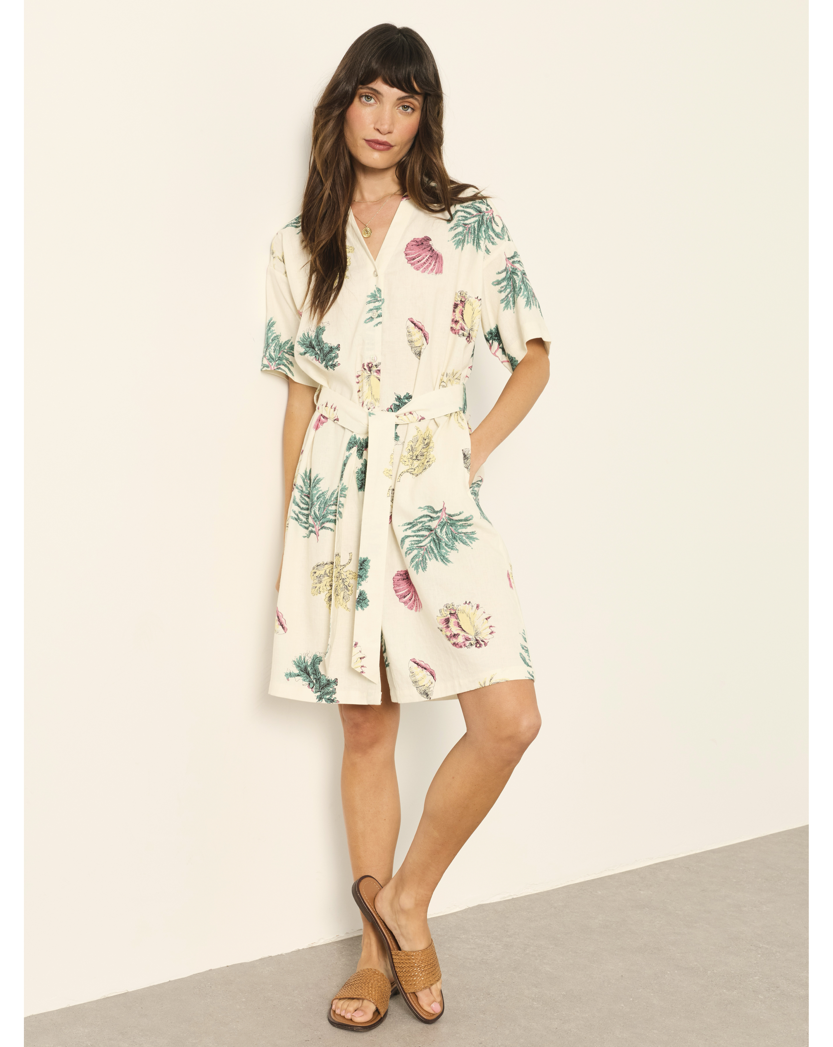 FatFace - Women's - Shirt Dress - Linen Blend - Size 22