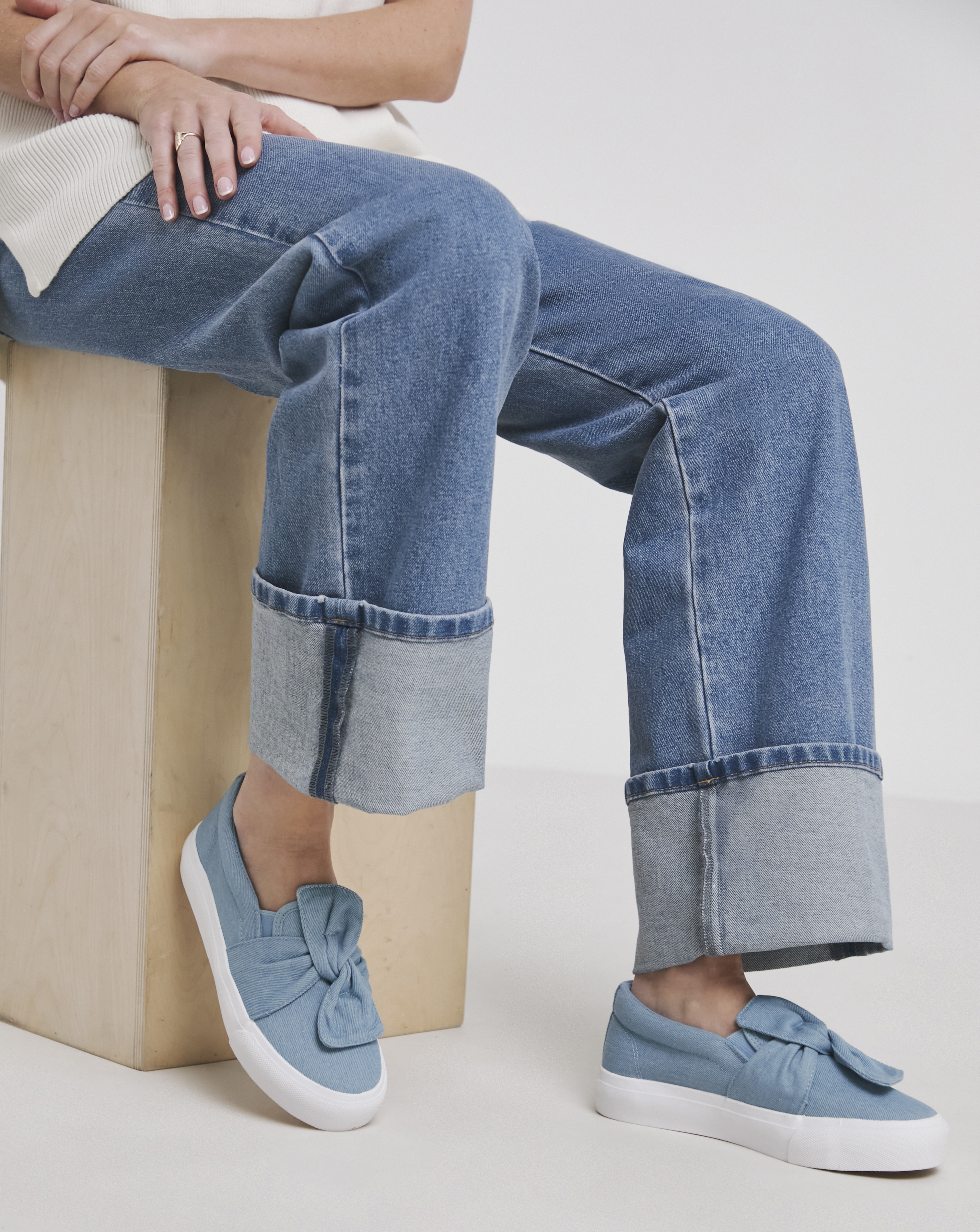 Slip On Trainer With Twist Ex Wide Fit