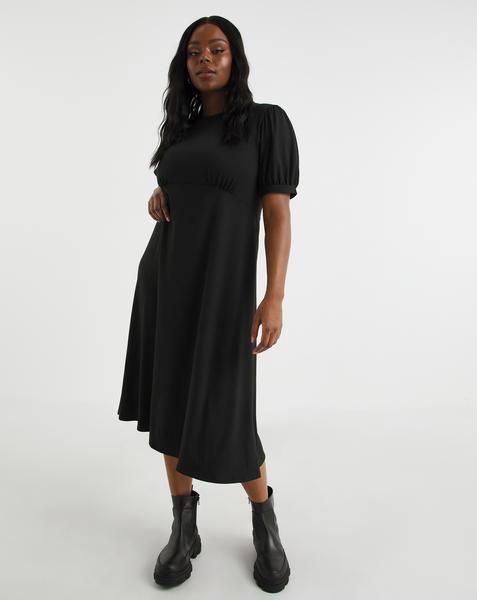 Black Supersoft Jersey Midi Dress
