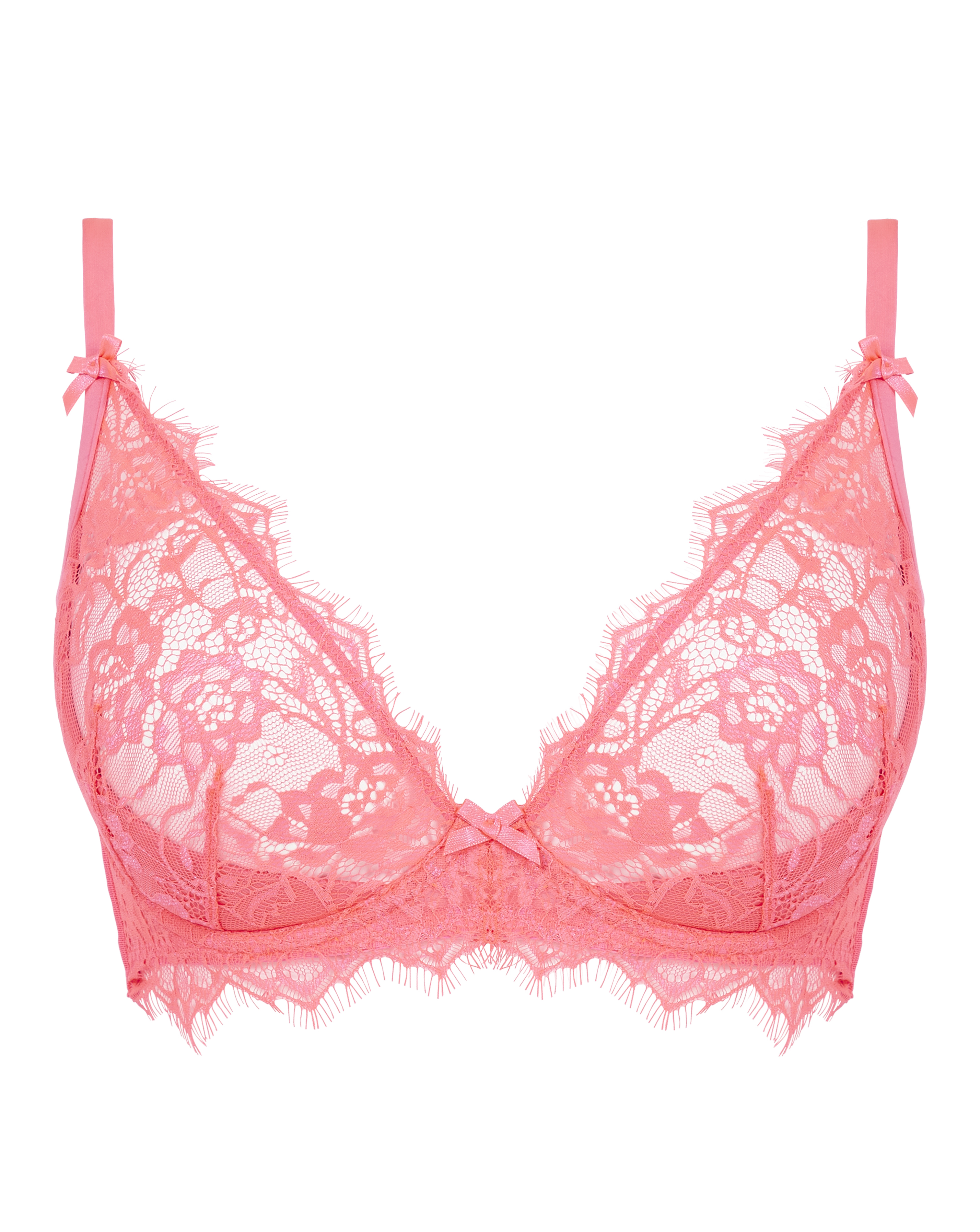 Figleaves Watermelon Pulse Lace Plunge Bra - 32D