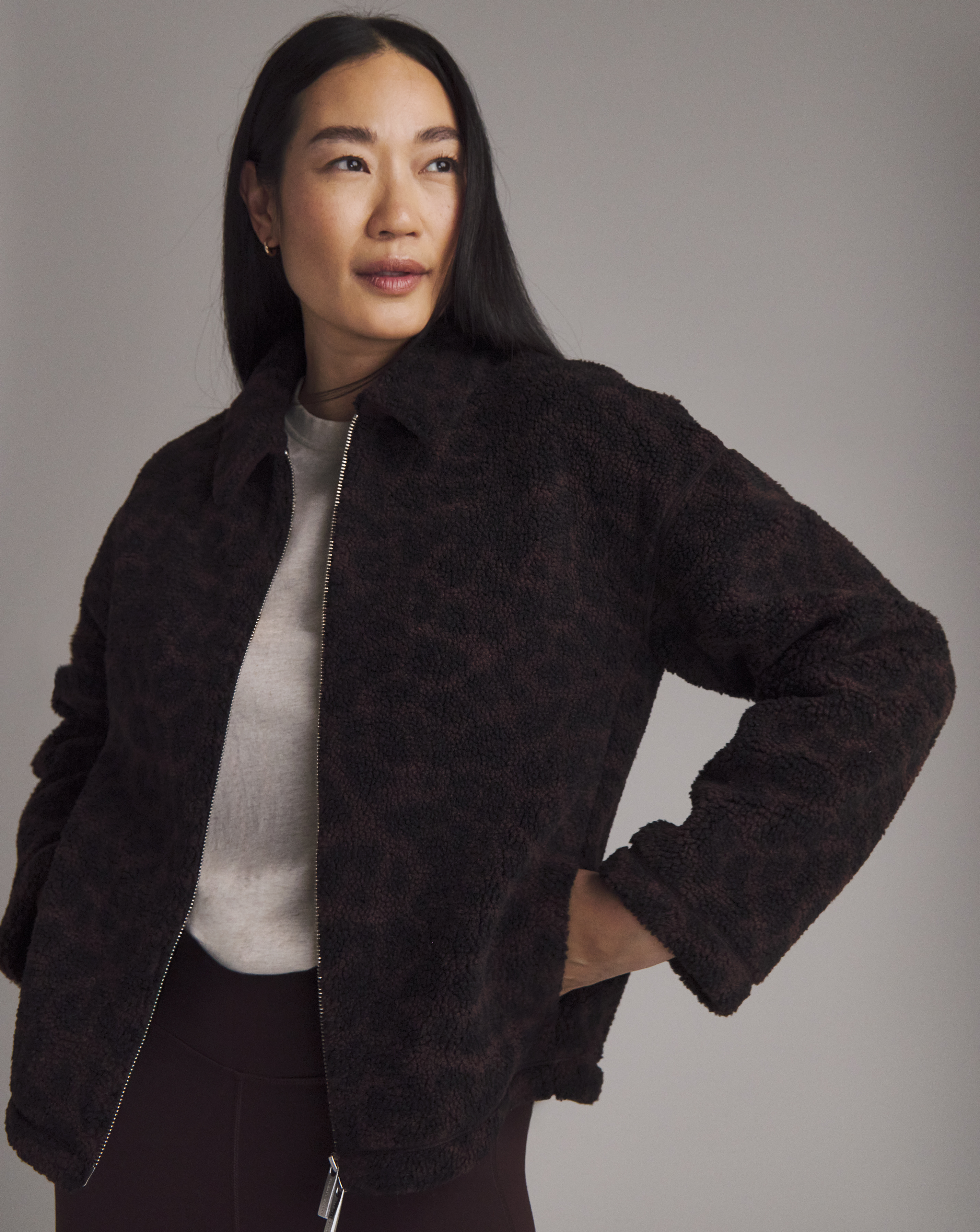 Sweaty Betty Collared Printed Fleece