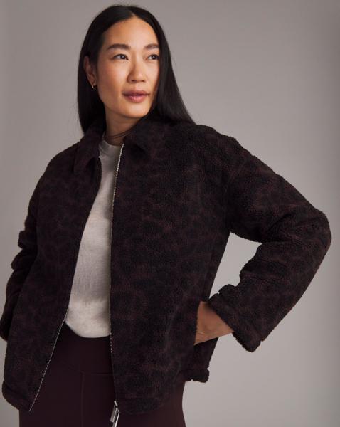 Sweaty Betty Collared Printed Fleece