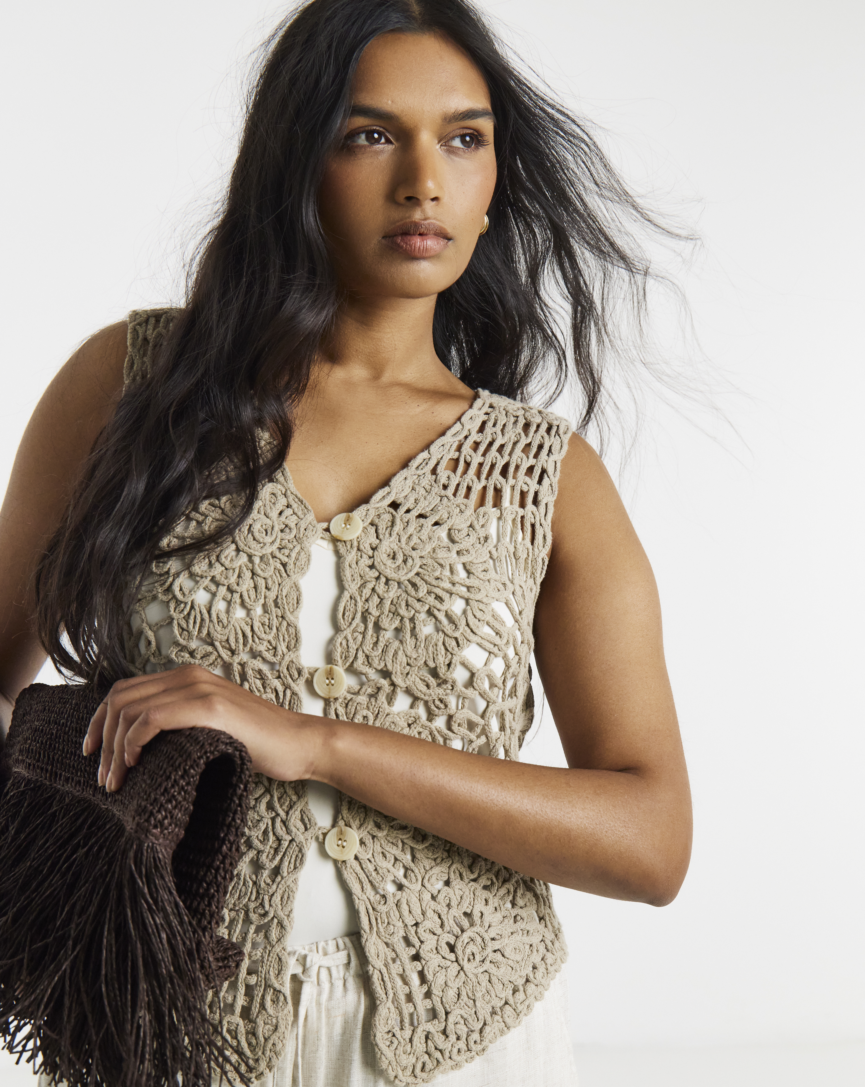 Crochet Knitted Vest