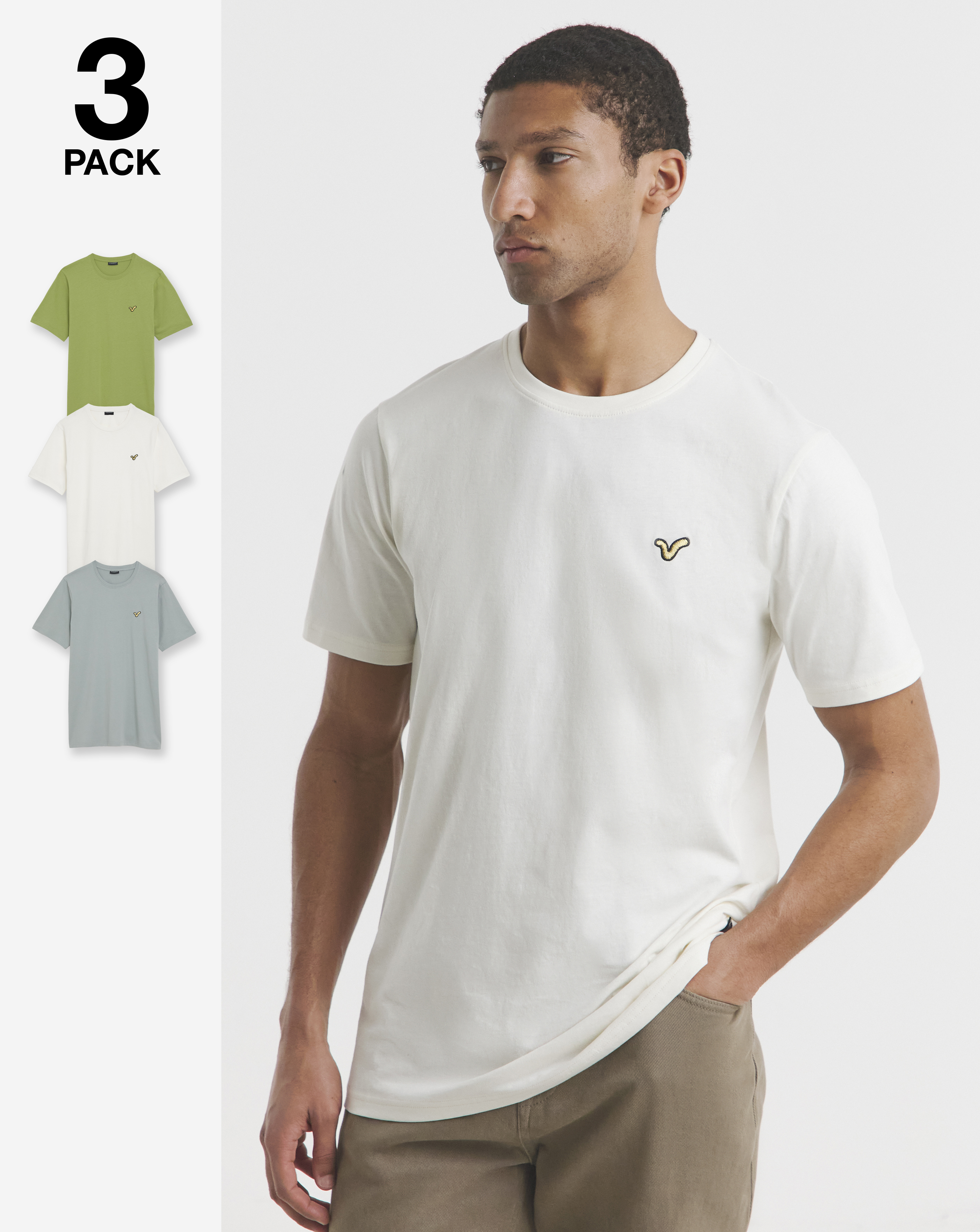 Voi Storm 3 Pack T-Shirts Long Length