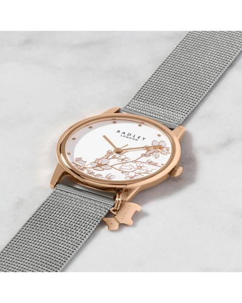 Radley Silver Mesh Trailing Flower Watch