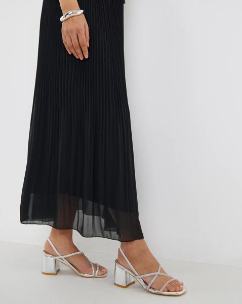 Strappy Low Block Heels Extra Wide Fit