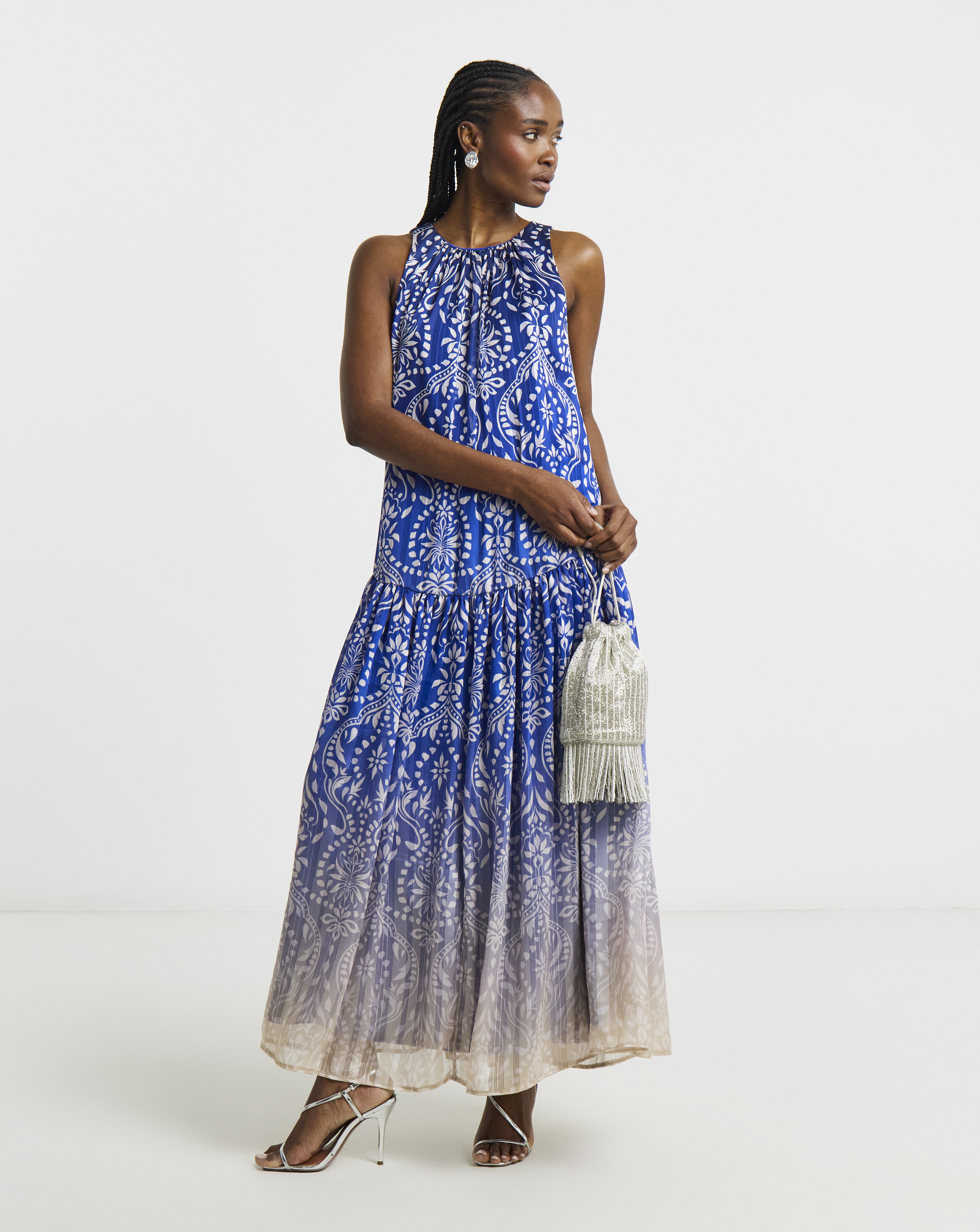 Joanna Hope Printed Halter Neck Dress