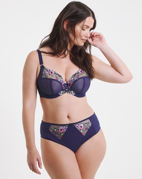 Elomi Himari High Leg Knicker Midnight - Midnight