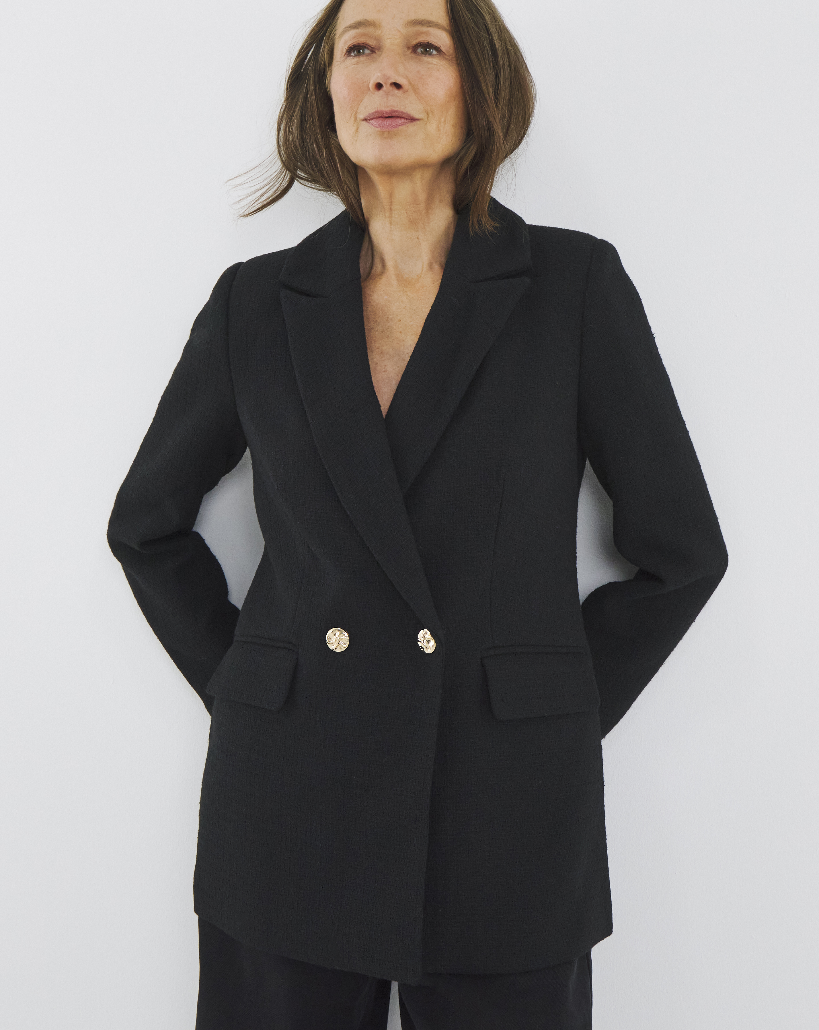 Boucle Double Breasted Blazer