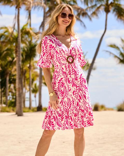 SOSANDAR HOOP DETAIL DRESS