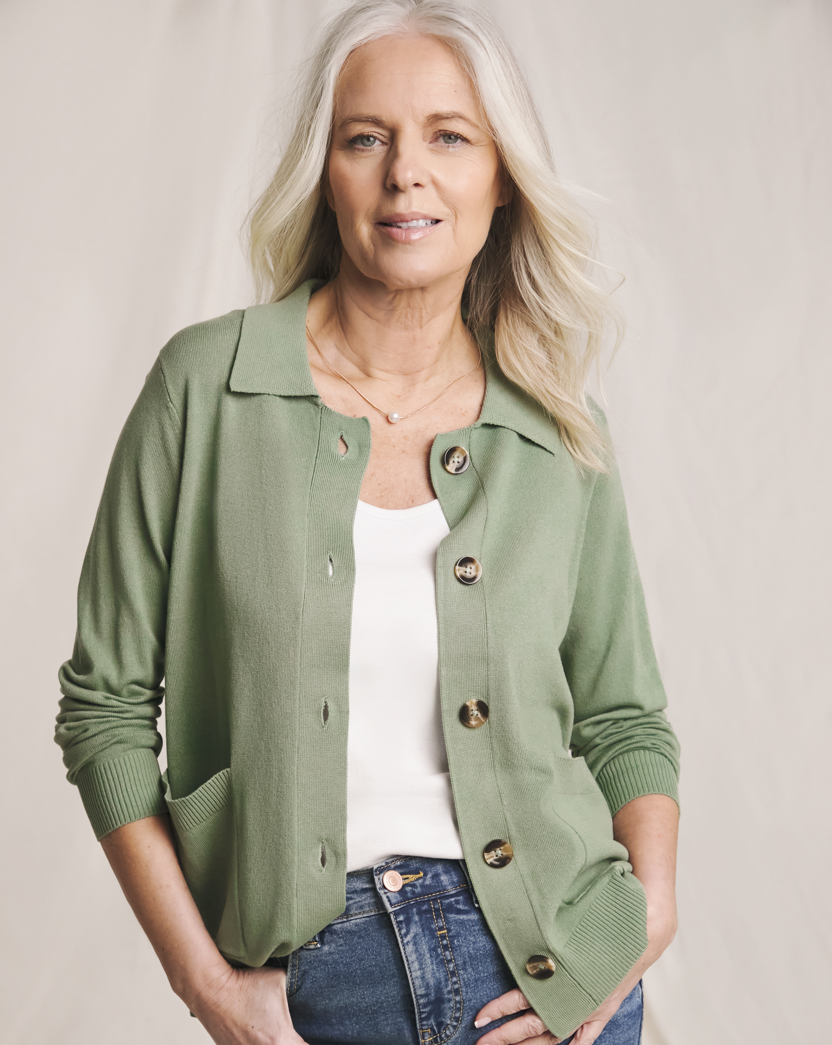 Julipa Collared Button Down Cardigan