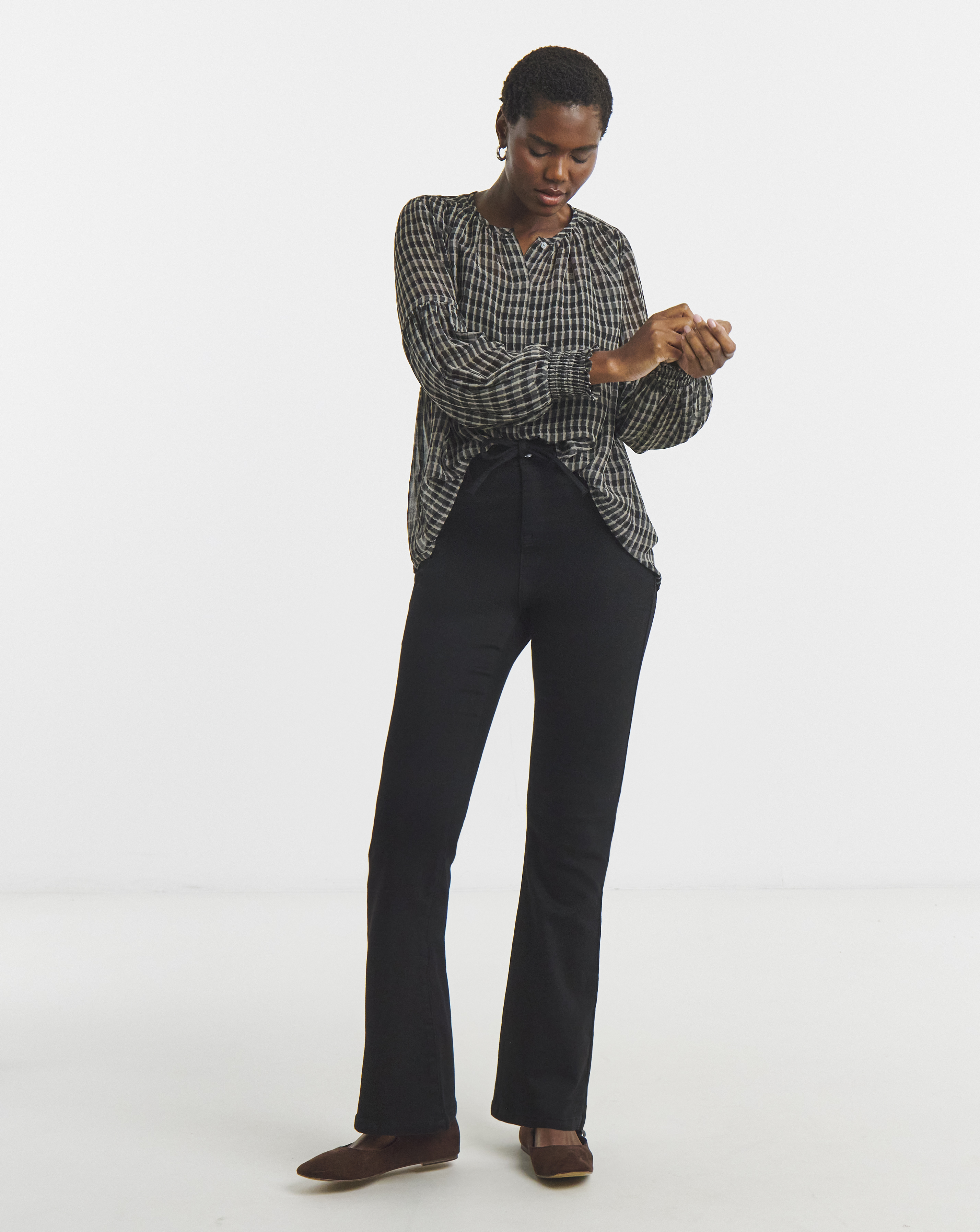Black Fleece Lined Cosy Bootcut Jean