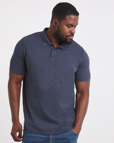 Marl Pique Polo Long