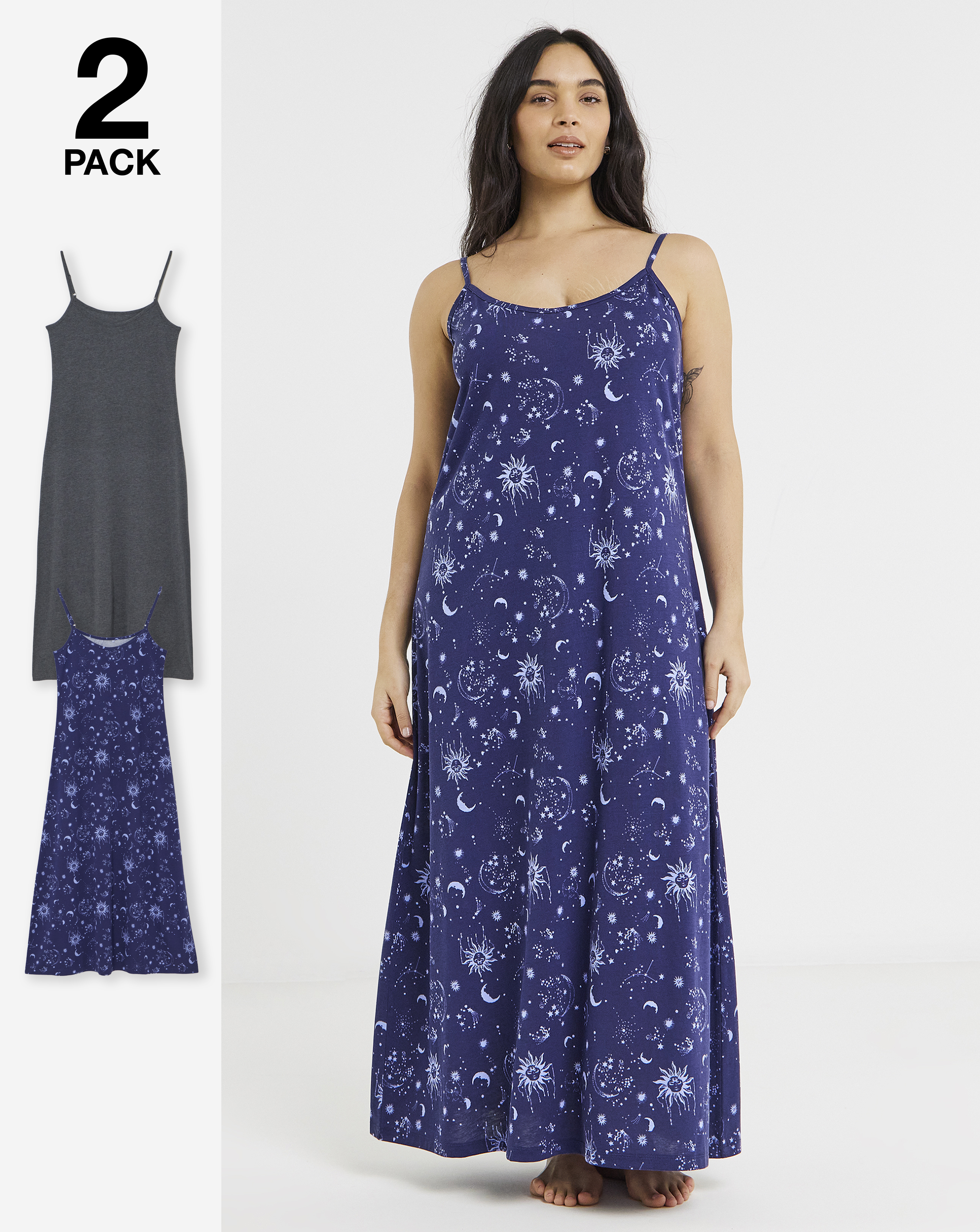 Pretty Secrets 2 Pack Maxi Nighties