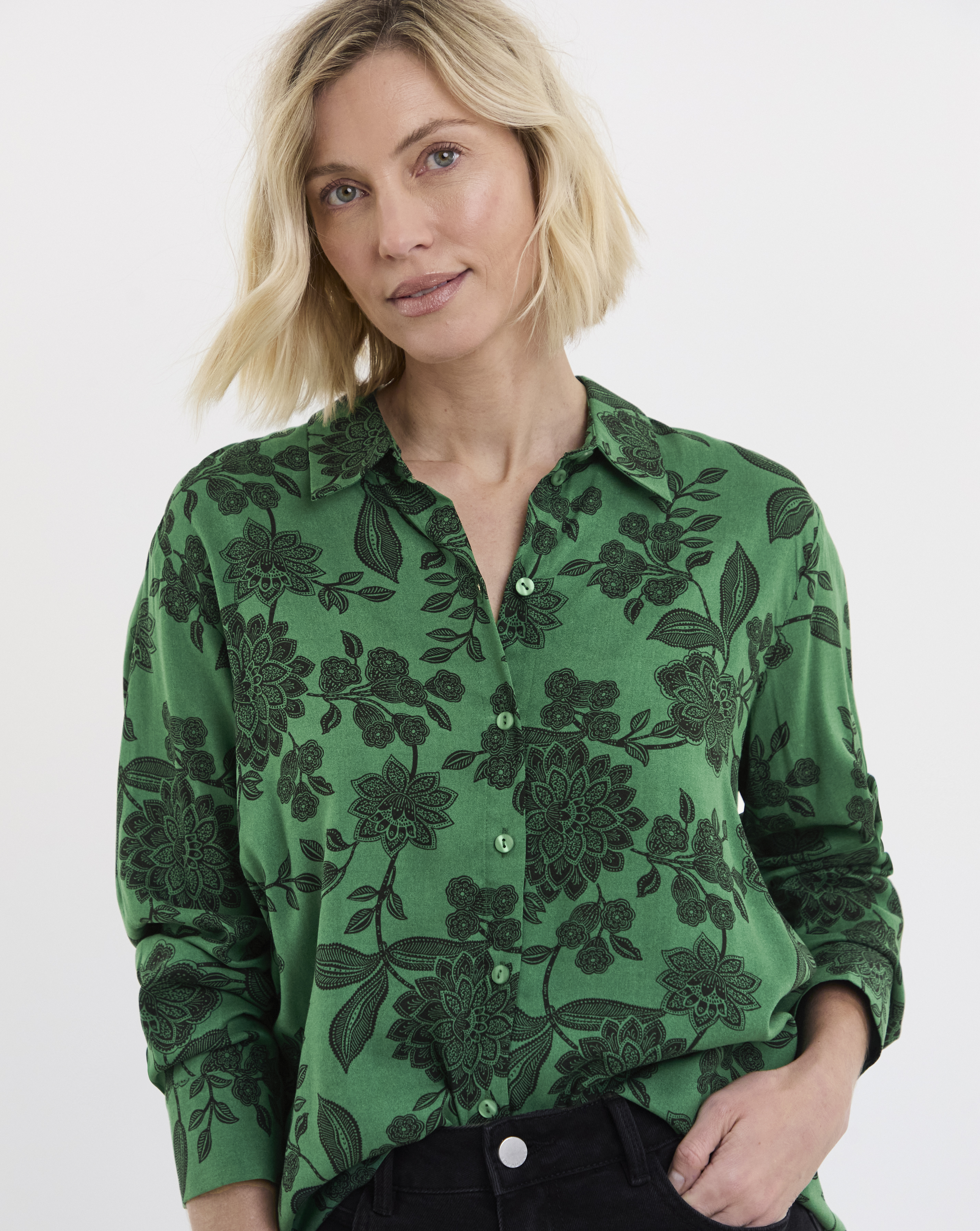 Printed Long Sleeve Shirt