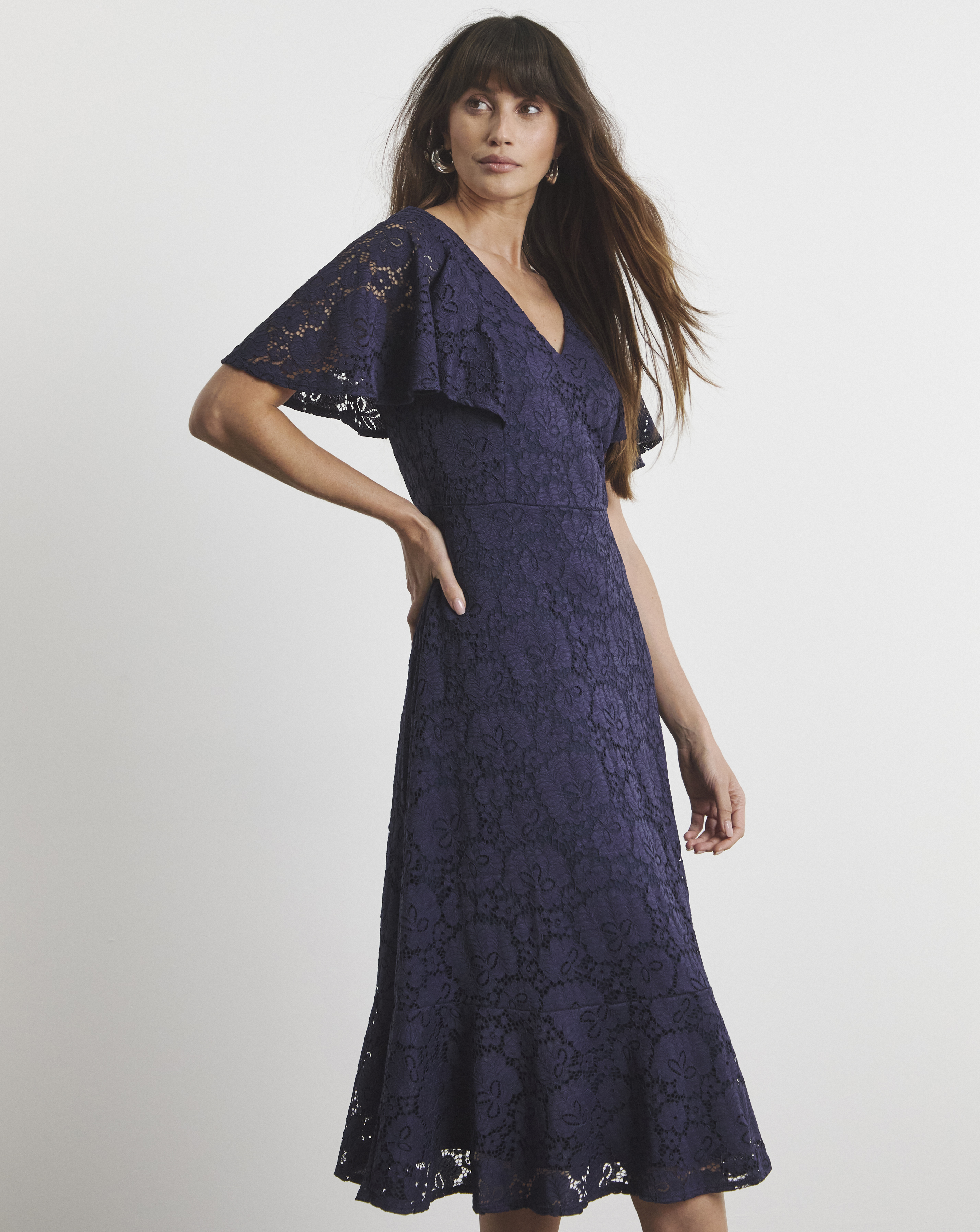 Joanna Hope Lace Midi Dress