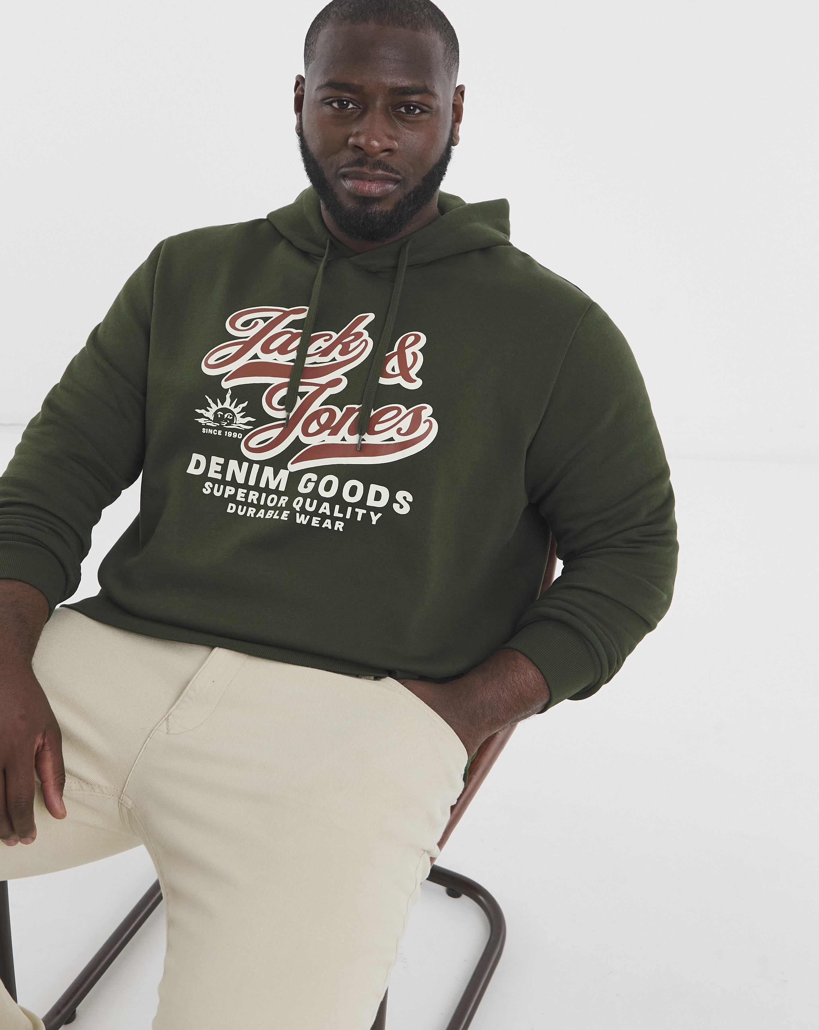 Jack & Jones Logo Hoodie - Green