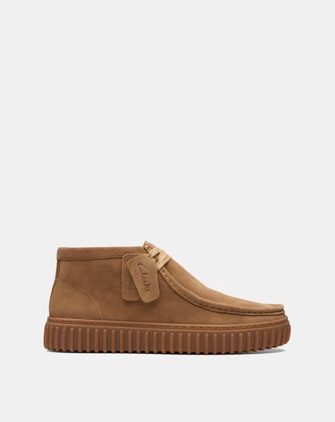 Clarks Suede Torhill Boots - Dark Sand