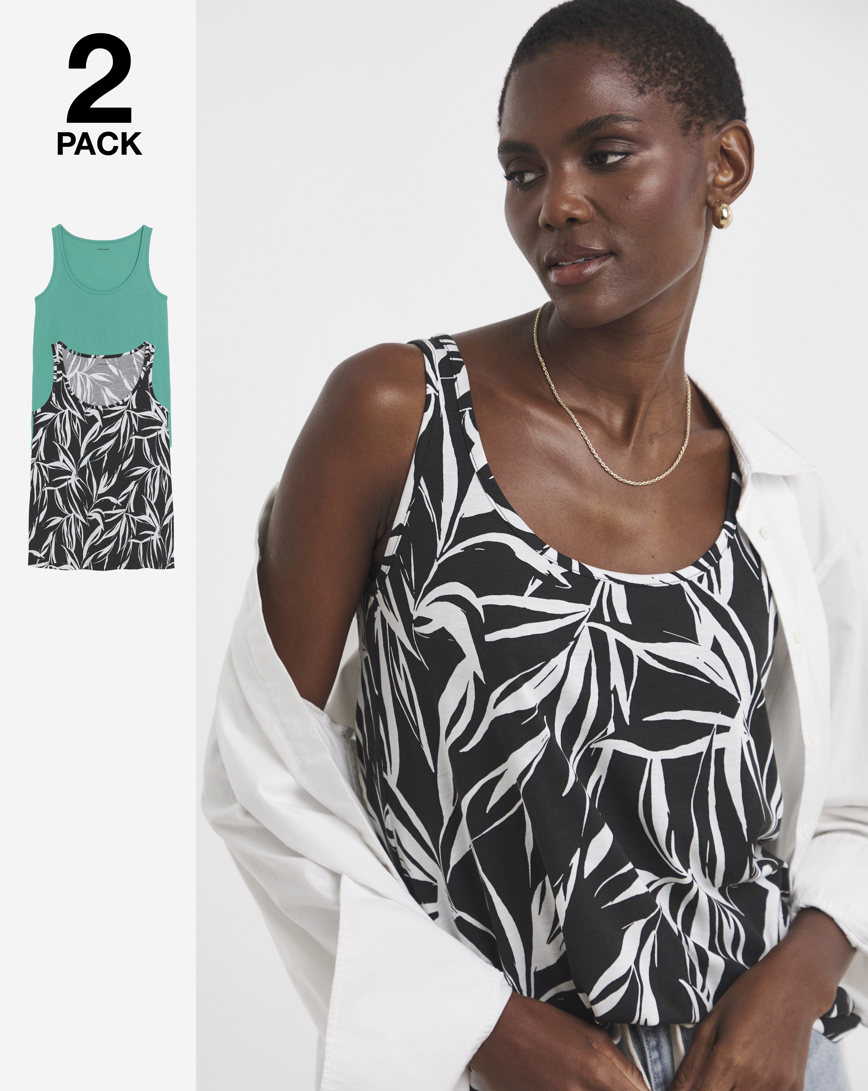 2 Pack Sleeveless Swing Vests