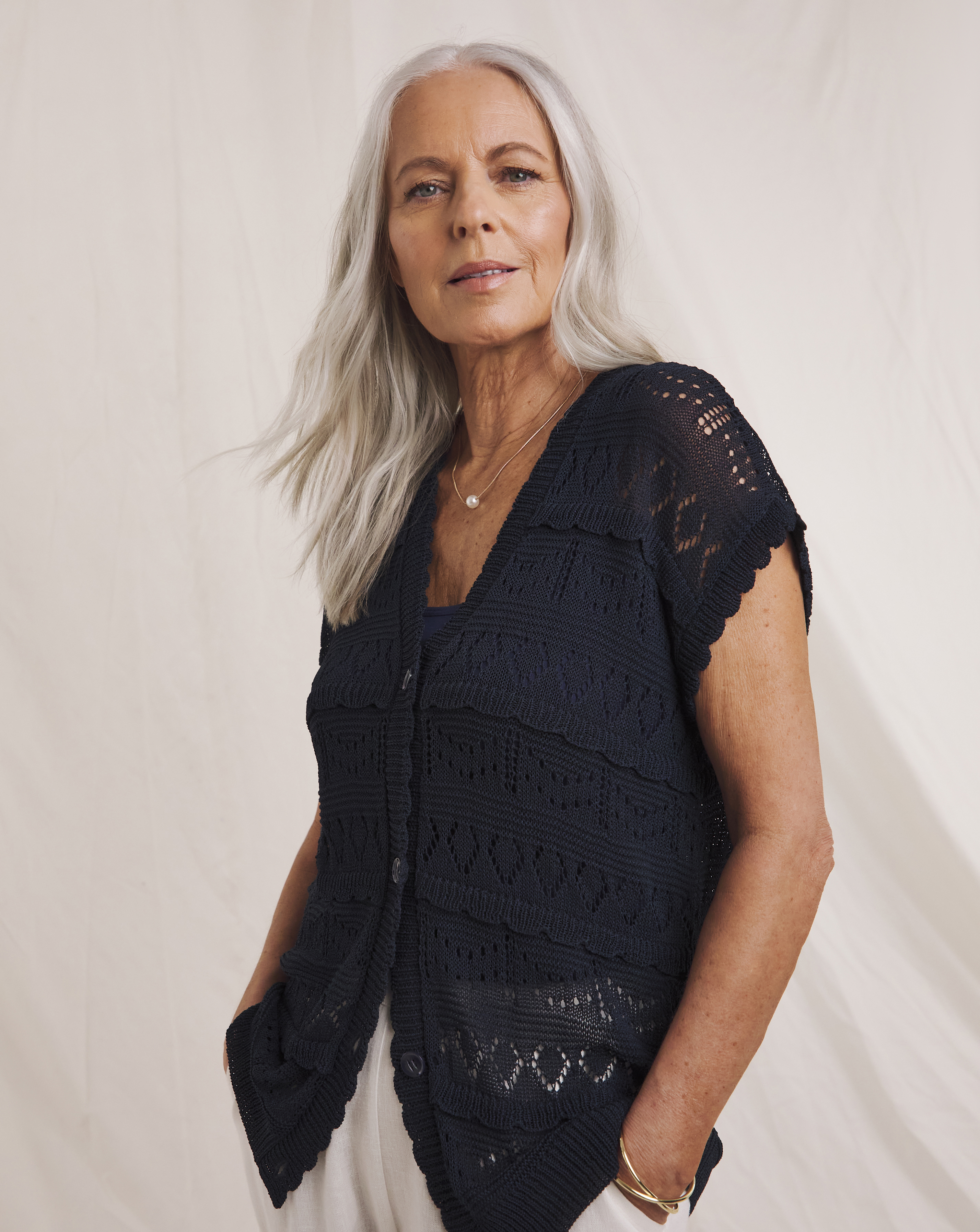 Julipa Crochet Frill Cardigan