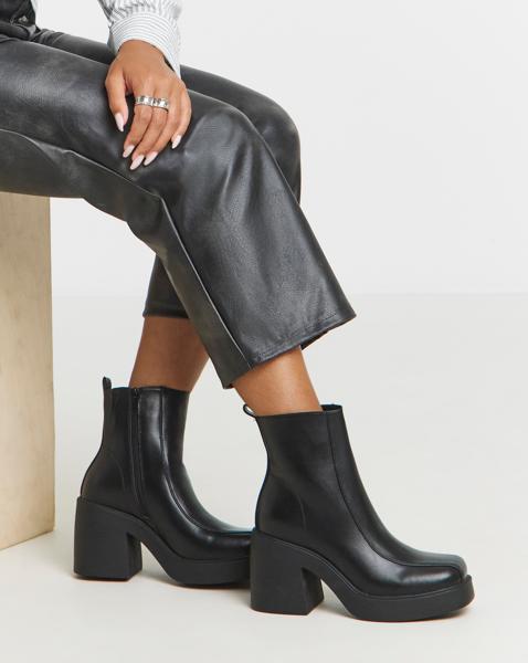 Platform Ankle Boots Wide