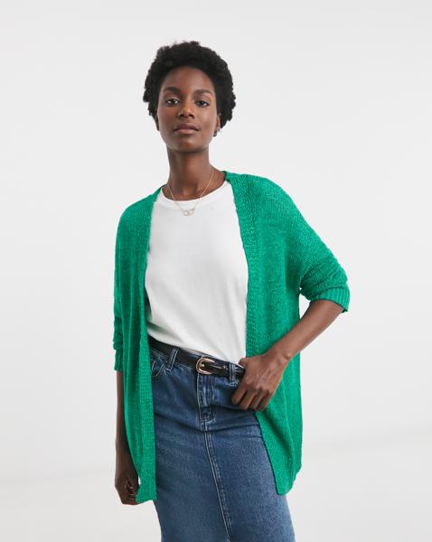TAPE YARN CARDIGAN