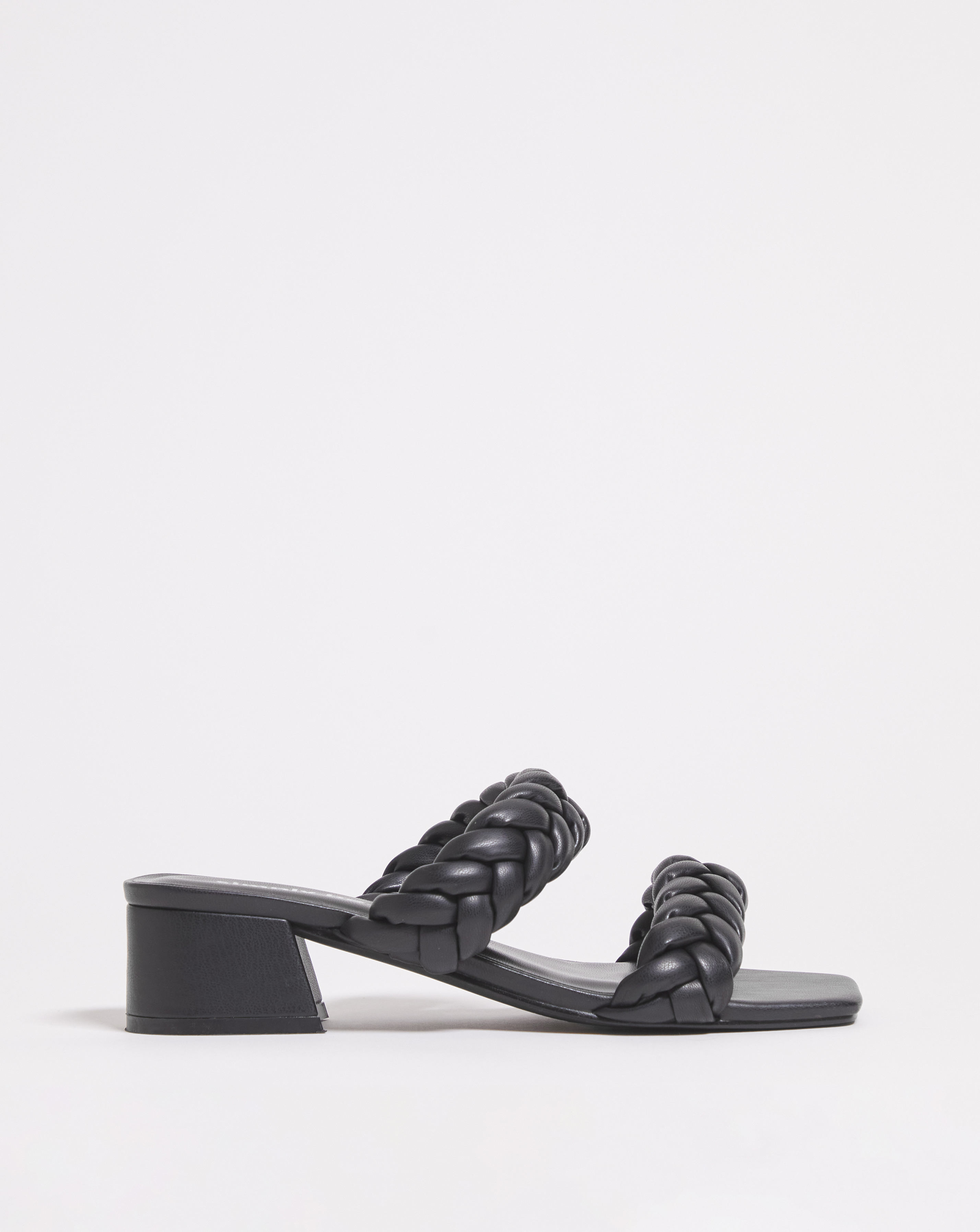 Plaited Low Heeled Sandals Ex Wide