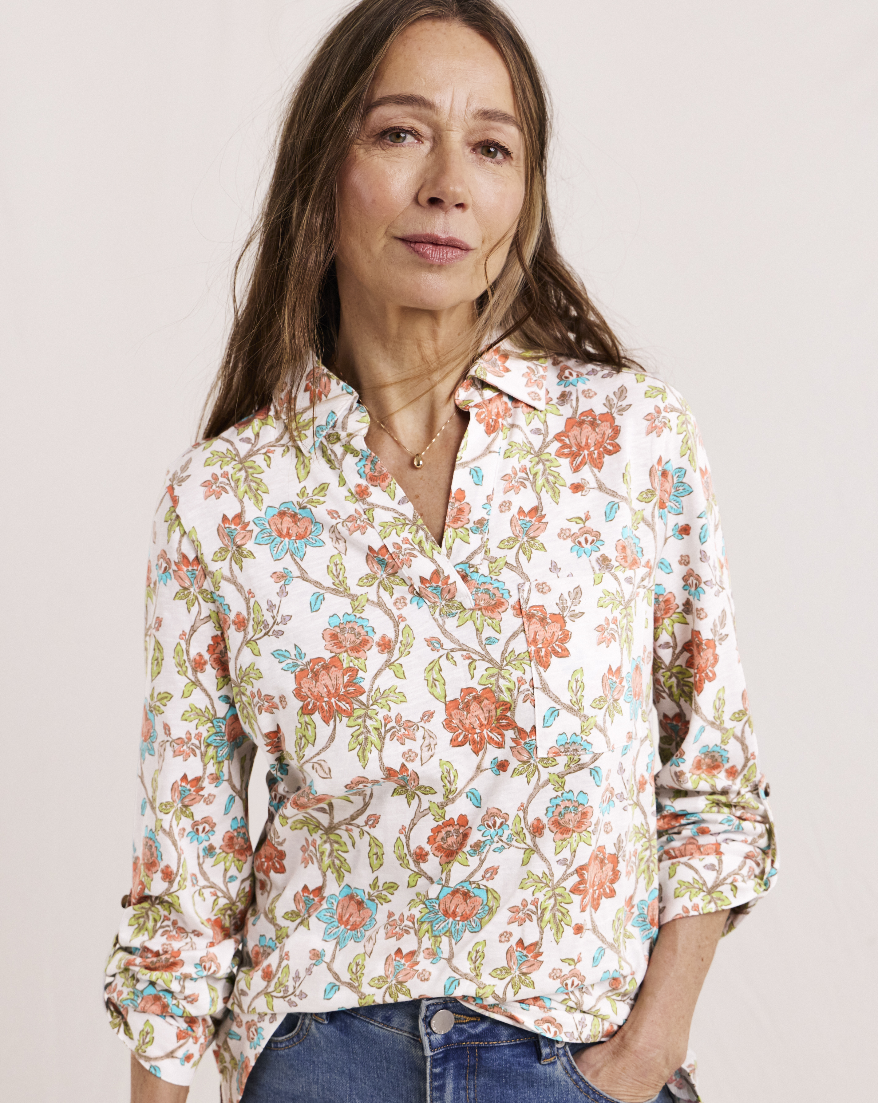 Julipa Cotton Printed Pop Over Top