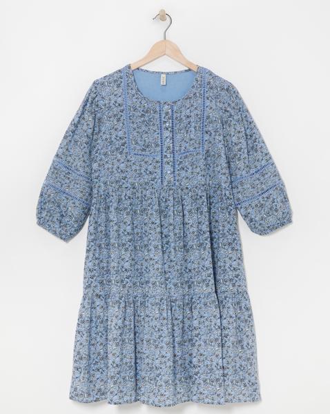 Anise Ladder Trim Trapeze Dress