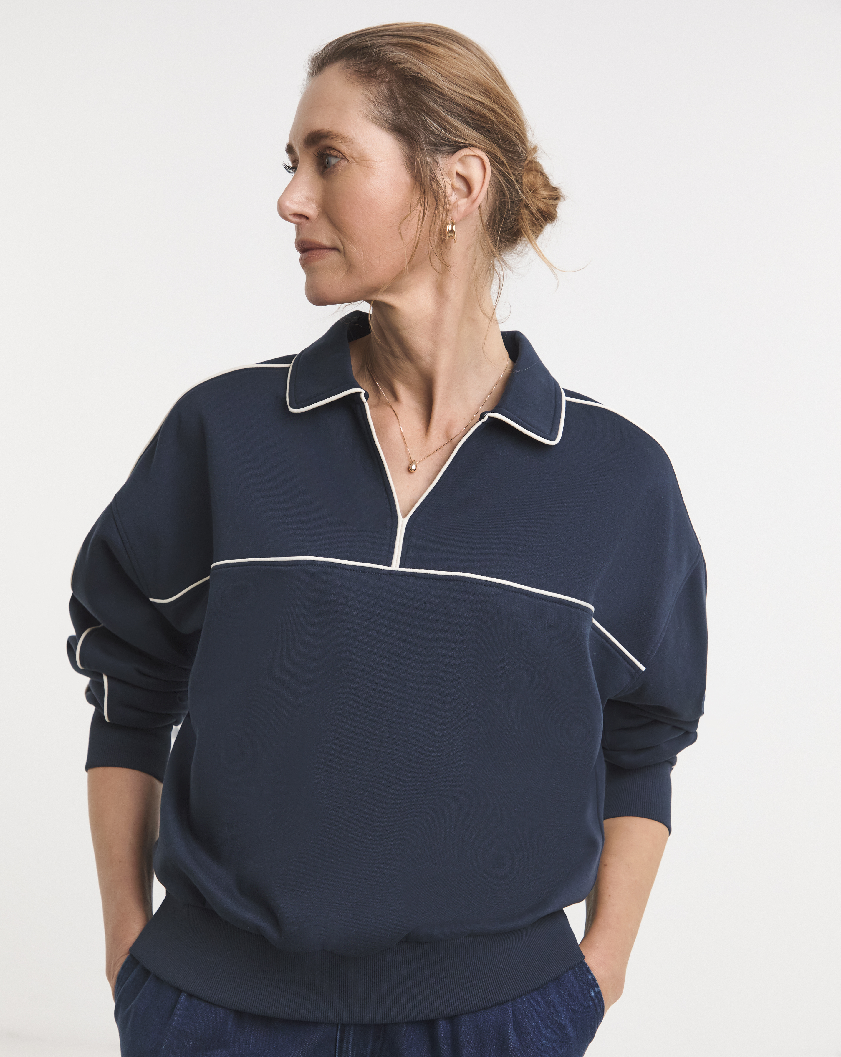Collared Varsity Sweatshirt