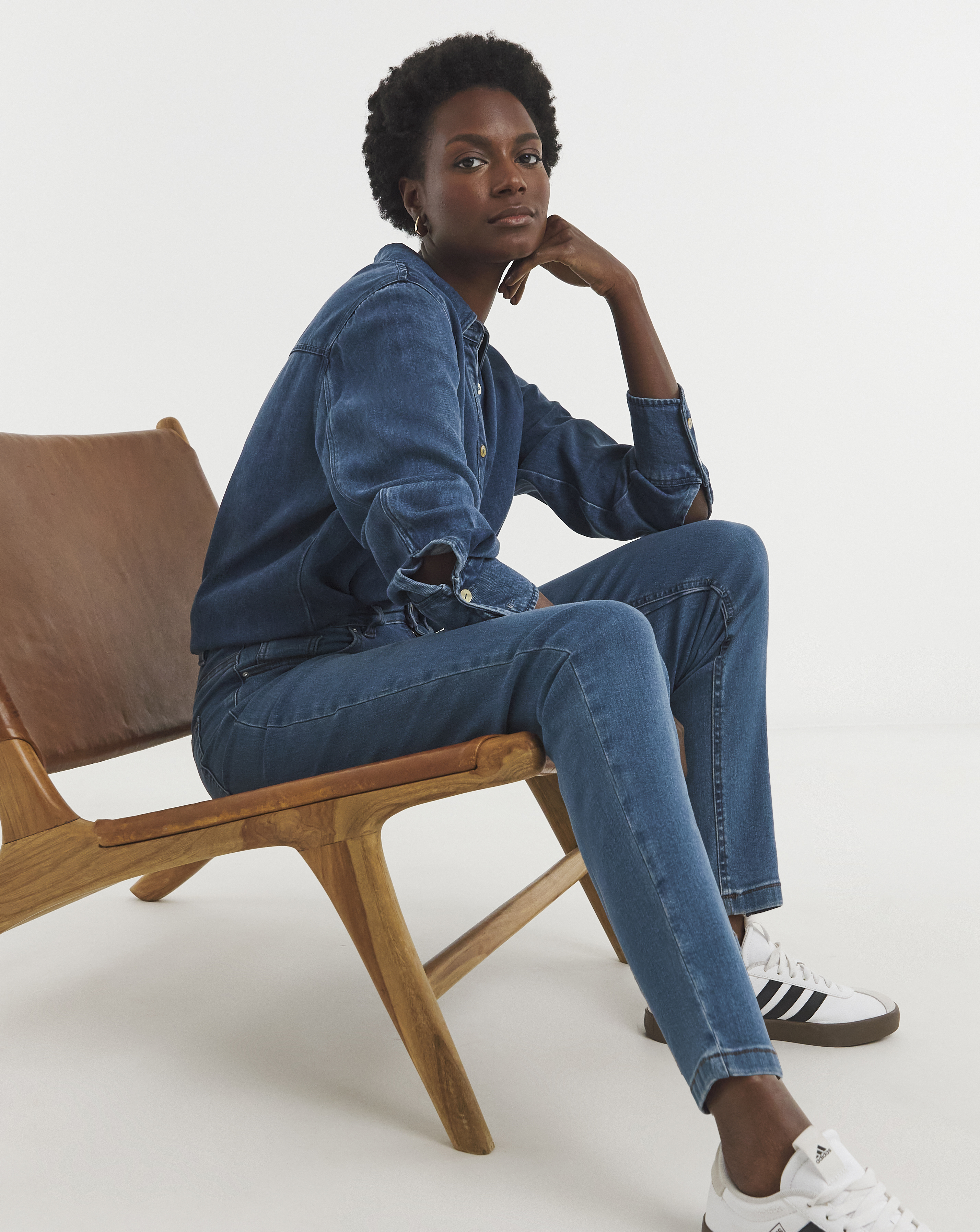 High Waist Super Soft Slim Leg Jeans