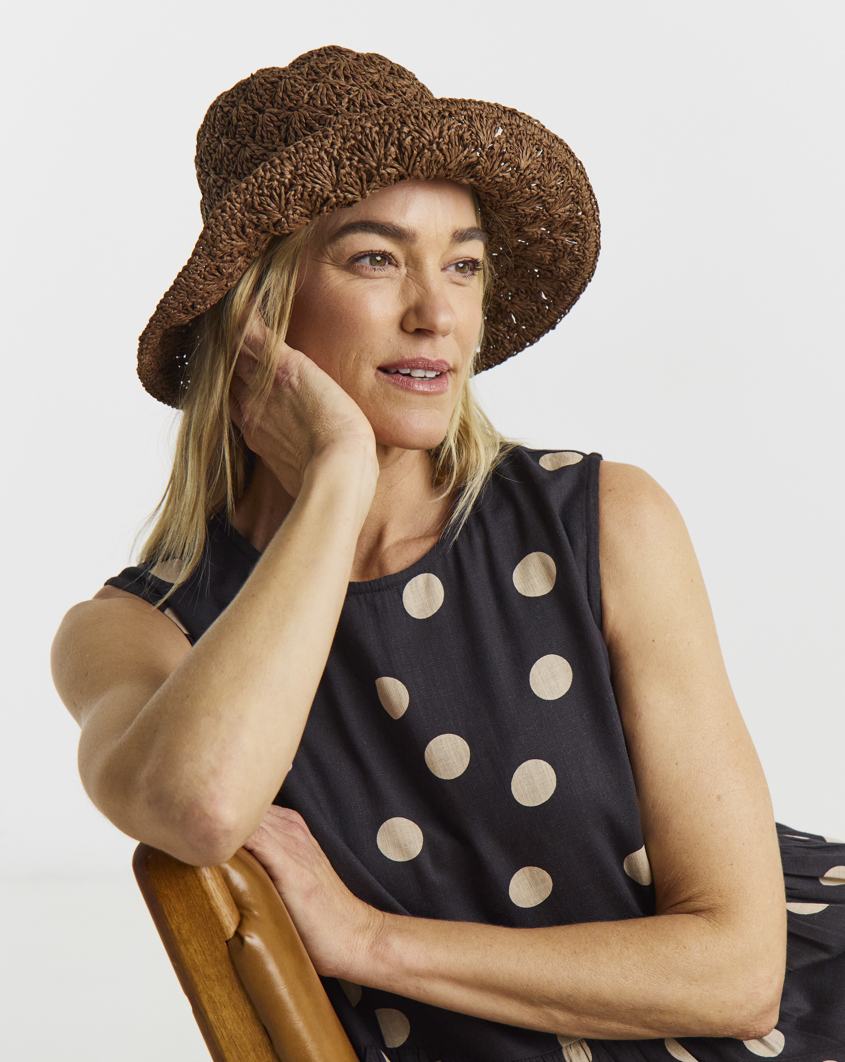 Chocolate Crochet Bucket Hat