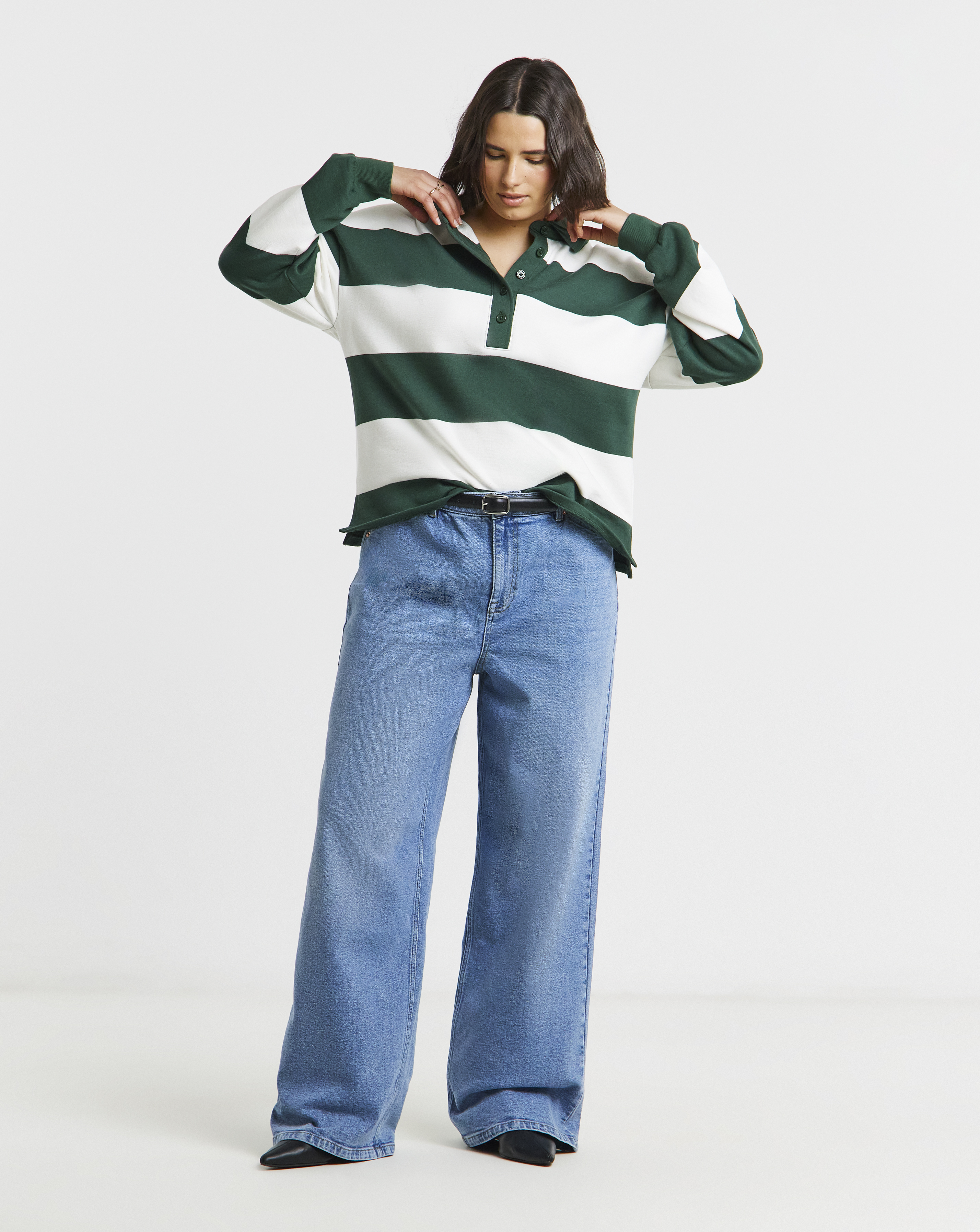Light Wash 99/1 Slouchy Wide Leg Jeans