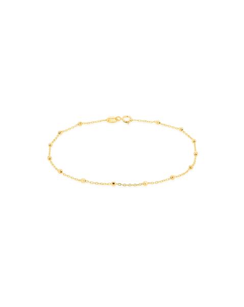 9ct Yellow Gold Ball Trace Bracelet