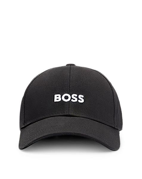 BOSS Cotton Twill Logo Cap in Black