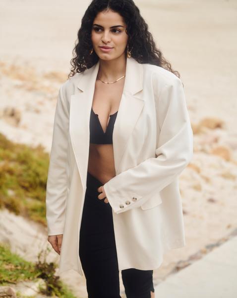 Simply Be White Oversized Blazer