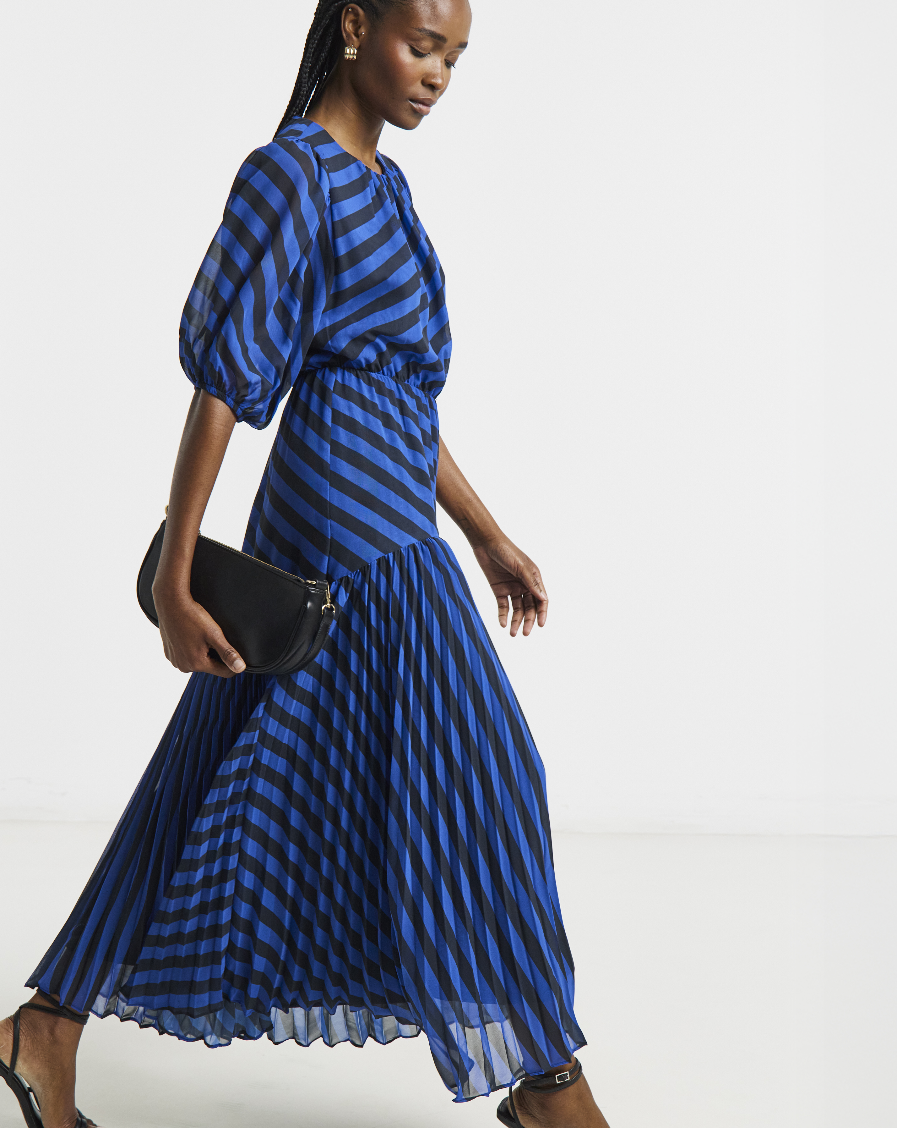 Joanna Hope Stripe Print Maxi Dress