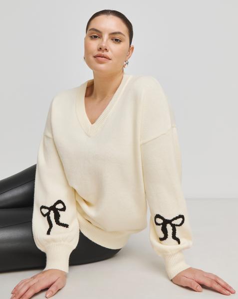 Simply Be Bow SleeveLongline Jumper
