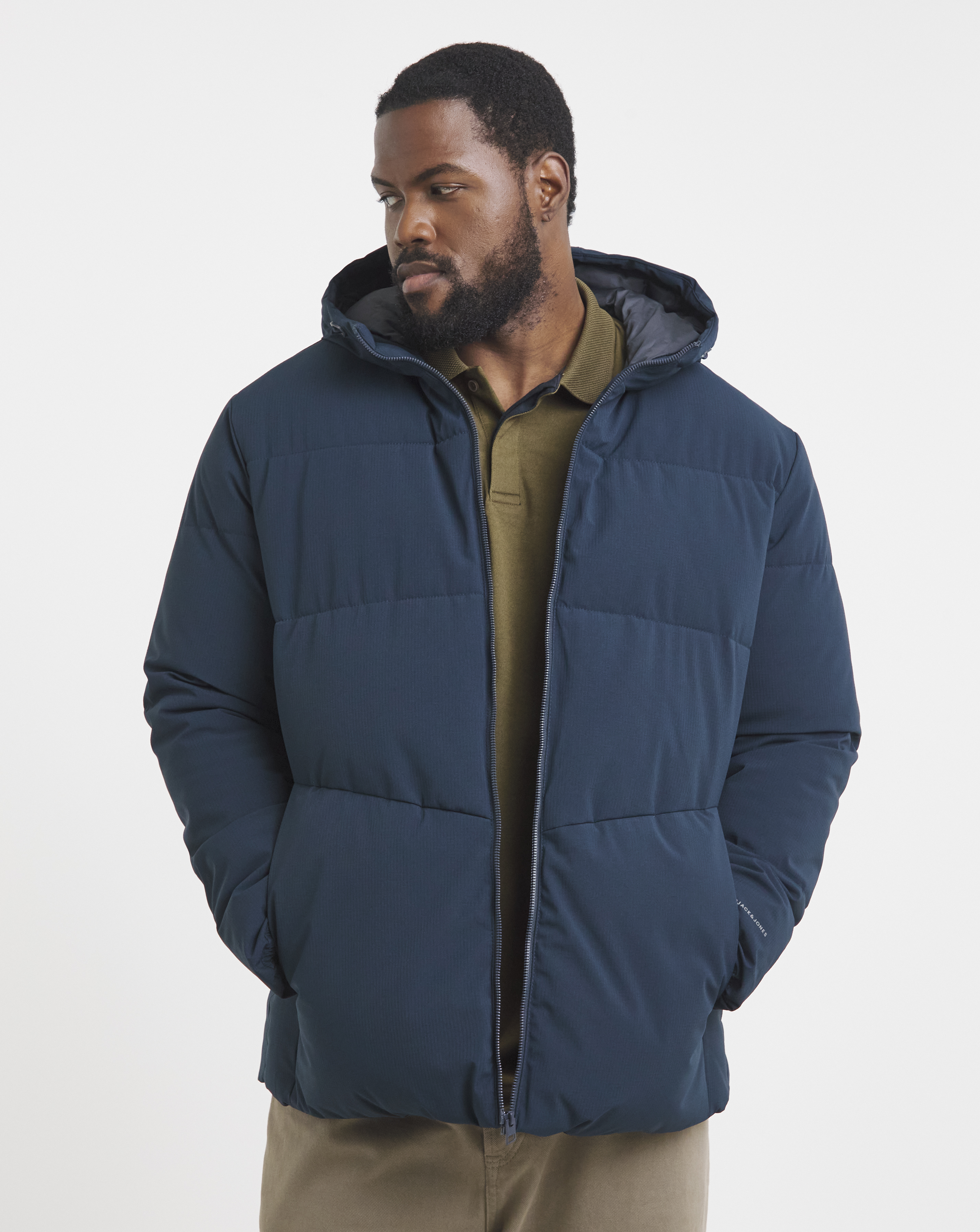Jack & Jones Global Puffer Coat - Navy