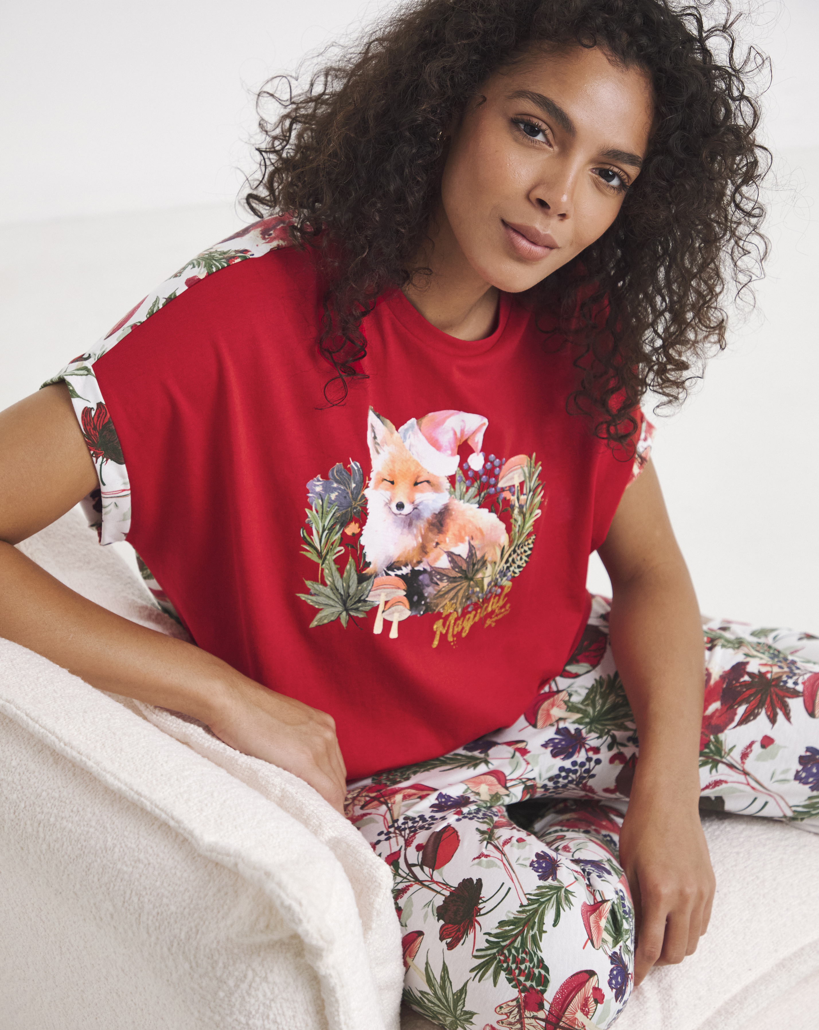 Joe Browns Christmas Fox Pyjama Set