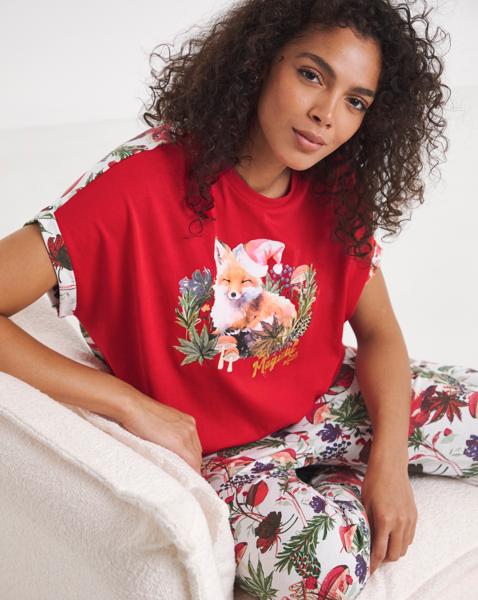 Joe Browns Christmas Fox Pyjama Set